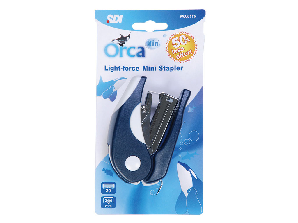 │6116│Orca 迷你省力型訂書機-SDI手牌文具