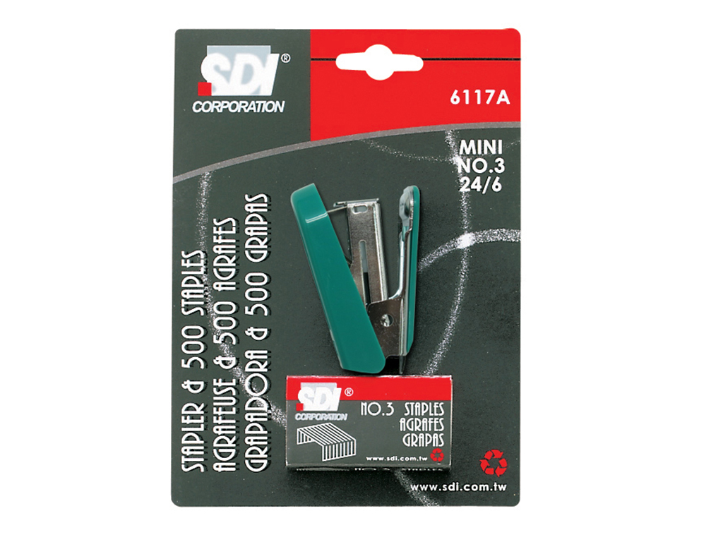 │6117A│NO.3 MINI STAPLER KITS-SDI stationery